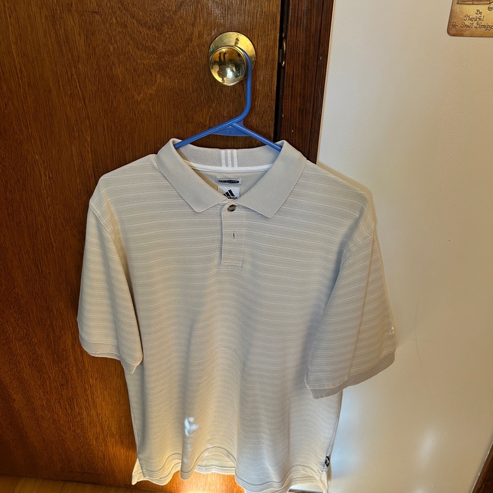 Adidas Men's Light Tan Polo Shirt